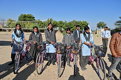 SHE RIDE bicycle distribution event