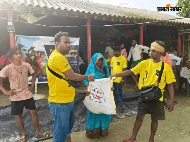 Sewa International launches relief operation amidst the surging Kosi River; aid to reach 1,350 flood-affected families.
